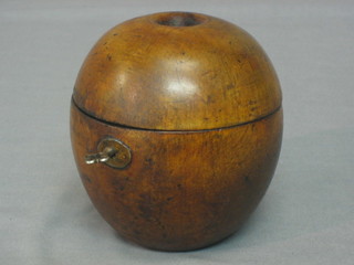 A Georgian style tea caddy in the form of an egg 4"