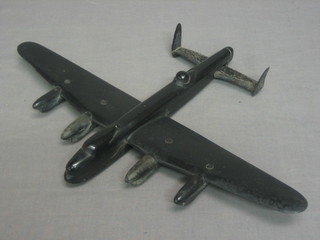 A black aircraft recognition model of a Lancaster Bomber