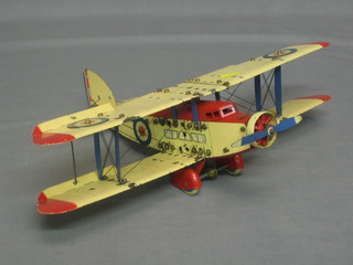 A Meccano model of a Royal Air Force passenger bi-plane