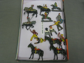 A collection of various lead figures of soldiers, cowboys and knights