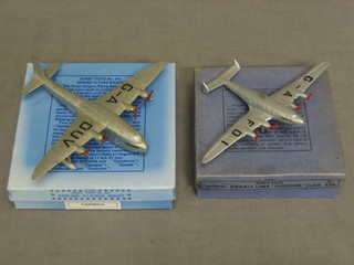 A Dinky model of an Imperial Airways Liner Frobisher Class in original box and a Dinky model of an Empire flying boat in facsimile box