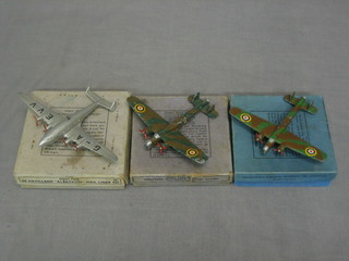 2 Dinky models of a Whitley bomber  boxed and a Dinky model of a  De Havilland Albatross boxed