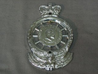An RAC full members chrome radiator badge