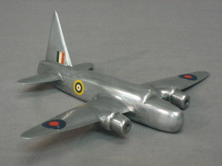 An aluminium model of a Wellington bomber 6"