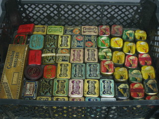 A collection of old gramophone needle tins