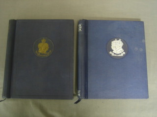 A Silver Jubilee stamp album 1936 together with a Coronation stamp album 1937
