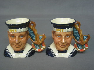 2 Royal Doulton limited edition of 250 character jugs - Sailor D7263, boxed