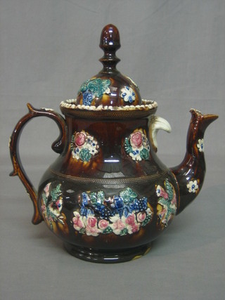 A 19th Century Bargeware teapot marked A Present From a Friend 11"
