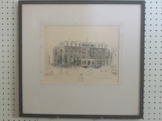 An etching "Westminster Hospital", the reverse with Caxton Galleries Ltd label 8" x 10"