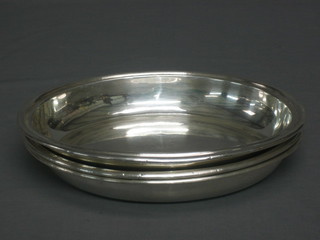 4 oval silver plated meat platters 12"