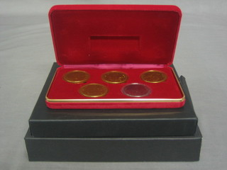 2 proof sets of coins 2008 and 2009 together with a set of 5 Isle of Man crowns