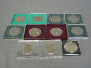 2 1951 Festival of Britain crowns and 9 other crowns