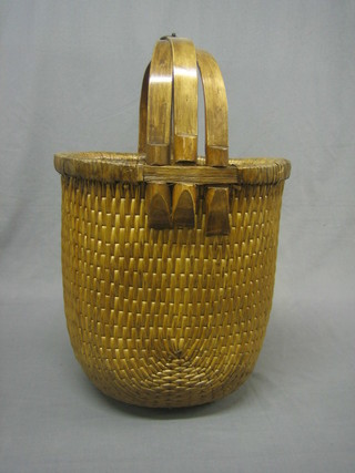 An Eastern woven log bucket