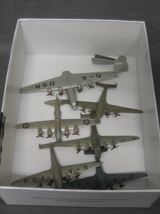 3 Meccano 4 engined air liners, a Meccano long ranged bomber and an Ensign Class air liner (f)