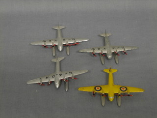 3 Meccano sea planes (1f) and 1 other Meccano sea plane