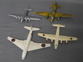 A Dinky model York Air Liner, do. Comet, an aluminium model of an air liner and a do. model of a Wellington Bomber?