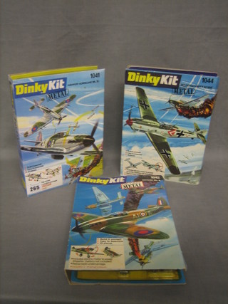 3 Dinky model kits No. 1041, 1042 and 1044, all boxed