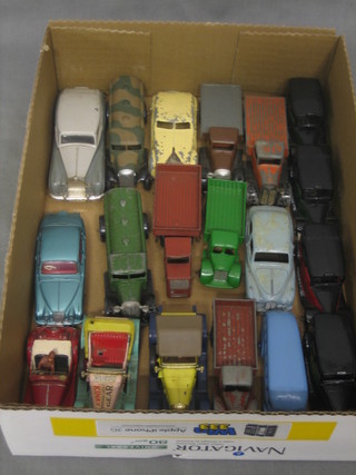 A Dinky model car A30 and 18 other model cars