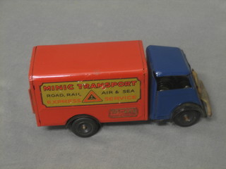 A Minic clockwork model of a Transport Services van complete with key