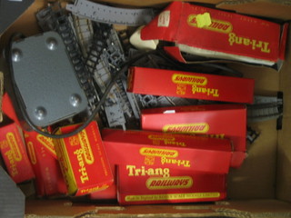 A collection of various Triang rails, transformer etc
