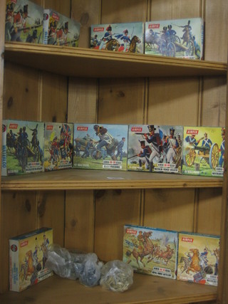 A collection of various Airfix toy soldiers