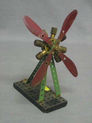 A Meccano 4 bladed aircraft propeller 7"