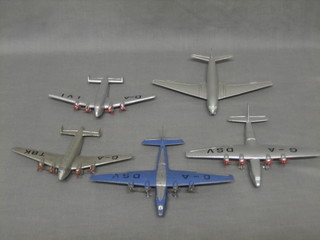 A Dinky Toys model of a Giant High Speed Monoplane, 2 Meccano Ltd Dinky Toys Armstrong Whitworth Air Liners, do. JU 90, and a do. Comet