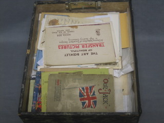 A box containing various ration books and pamphlets relating to War Time Diet etc
