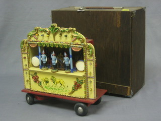 A miniature model of a fairground organ 10", cased