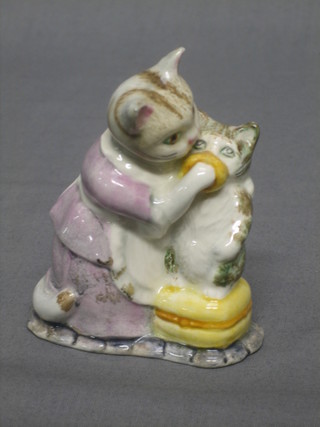 A Beswick Beatrix Potter figure - Tabatha Twitchett and Miss Moppet, base with brown mark 1976