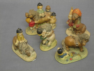 5 various Thelwell figures