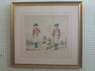 After E Dayes, a coloured print "First Regiment of Foot Guards" 12" x 14"