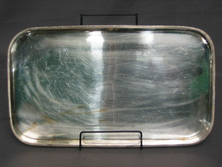 An oval silver plated tea tray 18"