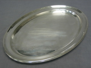 A pair of silver plated oval meat platters 16"