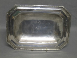 An Eastern planished silver lozenge shaped dish 7 ozs