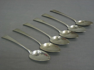 A set of 6 George III Scots silver Old English Pattern tablespoons, Edinburgh 1806, 11 ozs
