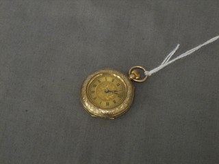 A lady's 18ct gold cased fob watch