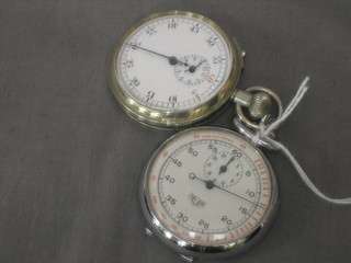 A War Office Issue open faced stop watch, cased marked Patt 3 12711 together with 1 other open faced stop watch