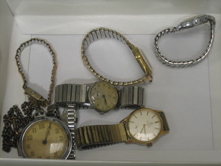 An Omega Seamaster 30 wristwatch, a Bravington Renown wristwatch, 2 lady's wristwatches and a pocket watch
