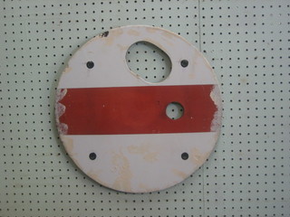 A circular Railway signal plate 15"