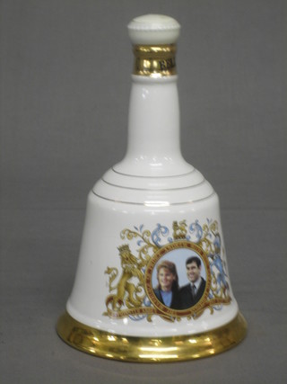A Wade Bells whisky decanter to commemorate the 1986 wedding of Prince Andrew and Sarah Ferguson