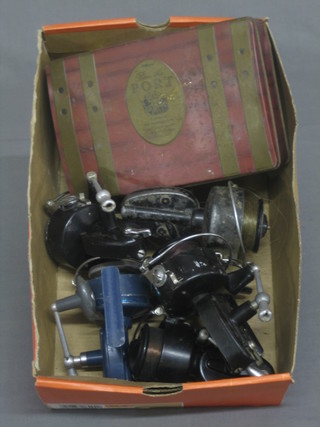 5 various Mitchell fishing reels together with spare spools