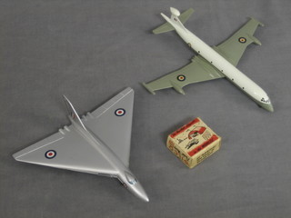 A Gilco model hanger, a Dinky Avro Vulcan model bomber and a Dinky Limited Edition model aircraft (3)