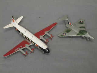 A Nicky model Viscount air liner together with a Gloucester Javelin unboxed