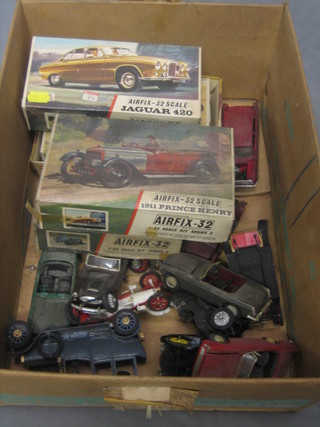 4 Airfix model car kits and other Airfix models