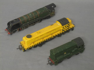 A Hornby Dublo locomotive Duchess of Montrose, a Triang double ended diesel locomotive and 1 other diesel locomotive