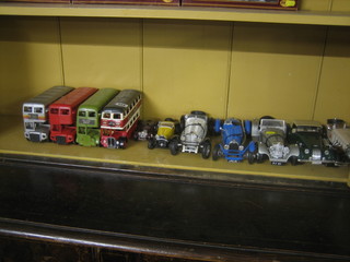 4 model buses and 7 various model sports cars