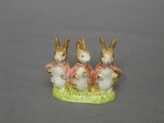 A Beswick Bunnykins figure - Flopsy, Mopsy and Cottontail, base with brown mark 1954