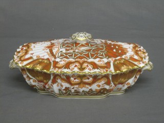A Copeland porcelain twin handled tureen and cover 11"  (lid af)
