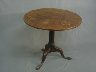 A 19th Century circular snap top tea table 31 1/2"
